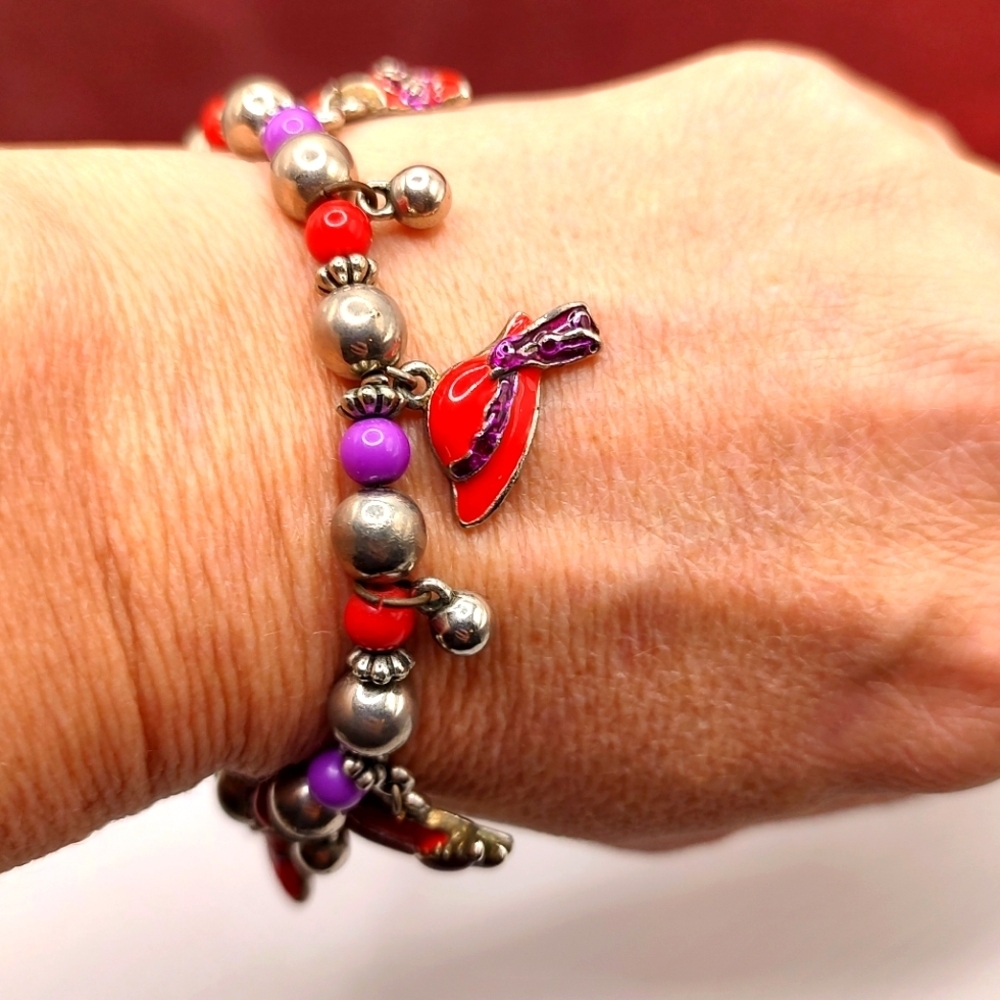 💥 3/$20 Red Hat Society Elastic Bracelet!